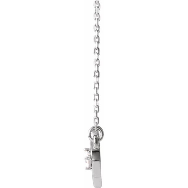 14k White 1/10 Ctw Natural Diamond Infinity-inspired Heart 16-18' Necklace