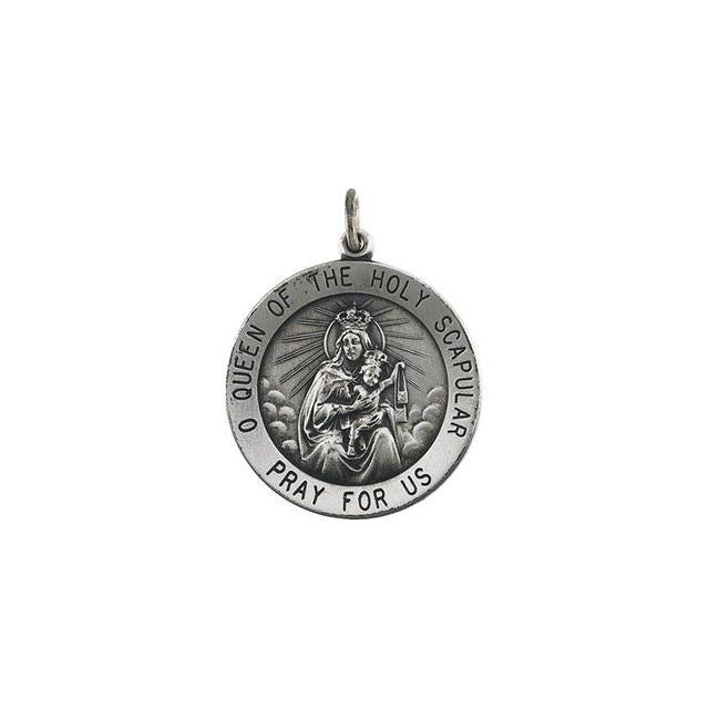 Sterling Silver 25 mm Scapular Medal