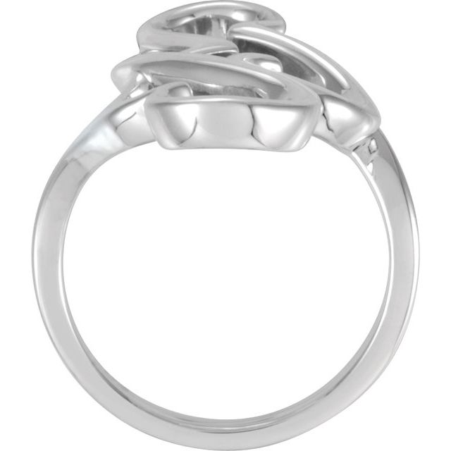 14K White Freeform Ring