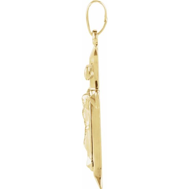 14K Yellow 24.5x16 mm Crucifix Pendant