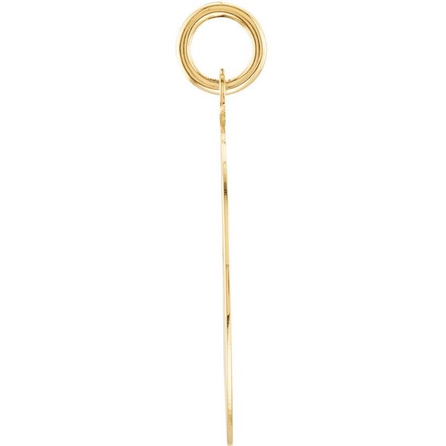 14K Yellow Peace Sign Pendant