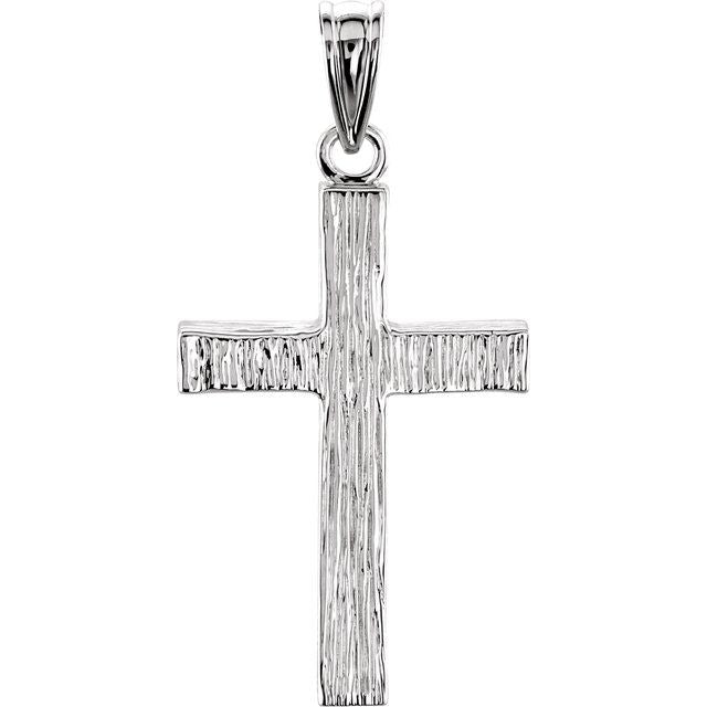 Sterling Silver 24x16 mm Cross Pendant