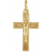 14K Yellow 14x9 mm Youth Crucifix Pendant