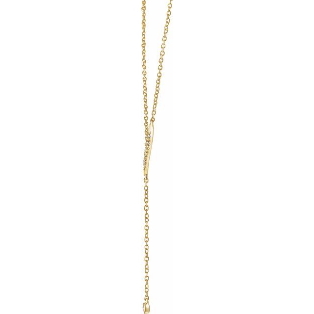 14k Yellow 1/10 Ctw Natural Diamond 16-18' Y Necklace