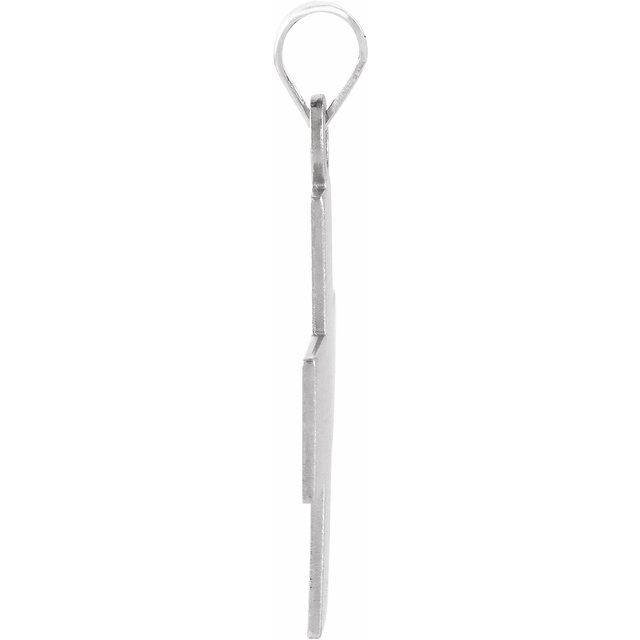 14K White 27.5x25 mm Greek Cross Pendant