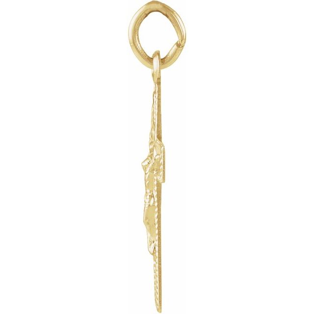 14K Yellow 14x9 mm Youth Crucifix Pendant