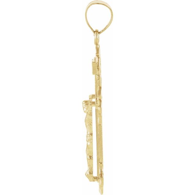 14K Yellow 29x21.5 mm Crucifix Pendant