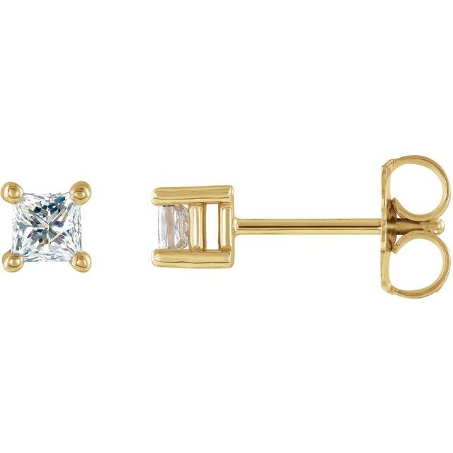 14K Yellow 1/10 CTW Natural Diamond Stud Earrings