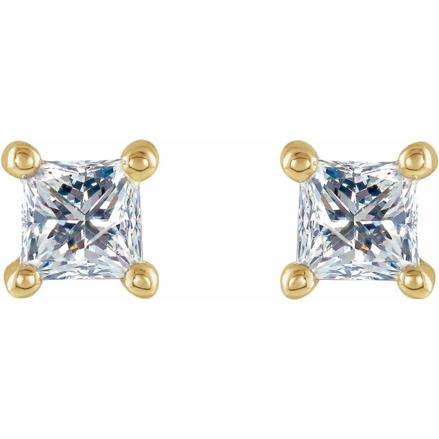 14K Yellow 1/10 CTW Natural Diamond Stud Earrings