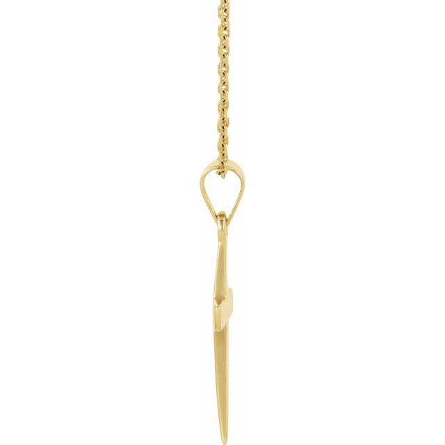 14k Yellow Cross 18' Necklace