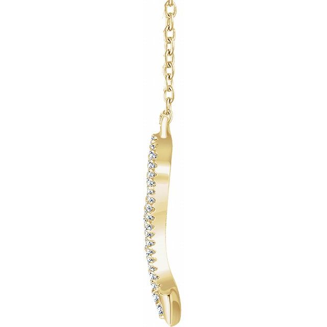 14k Yellow 1/6 Ctw Natural Diamond 16-18' V Necklace