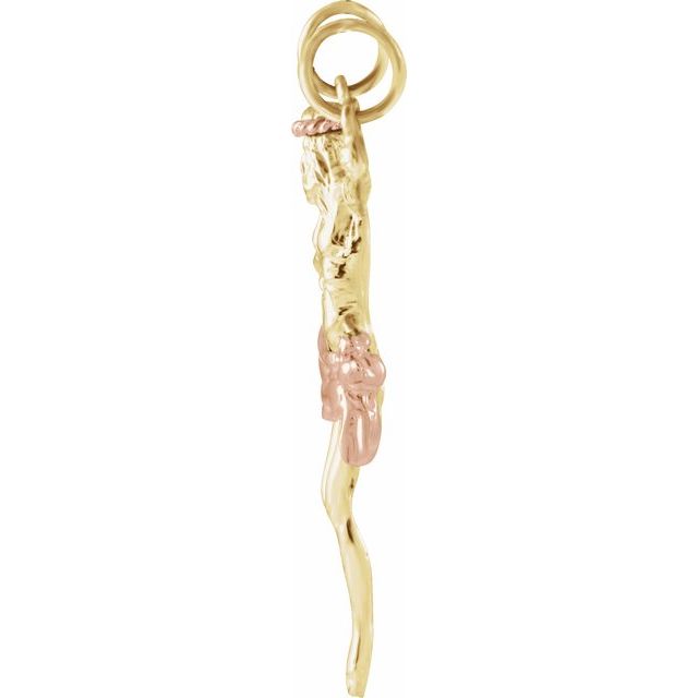 14K Yellow 34.5x25 mm Crucifix Pendant