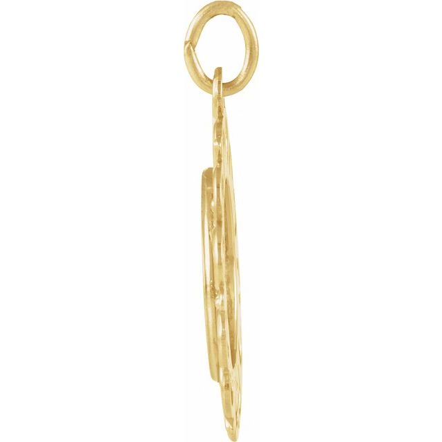14K Yellow 18 mm Our Lady of Mount Carmel Medal