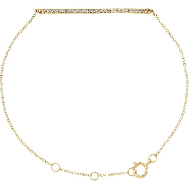 14K Yellow 1/6 CTW Natural Diamond 6-8' Bracelet