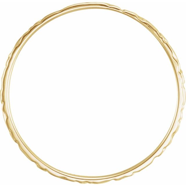 14K Yellow Etched Ring