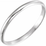 14K White 2 mm Youth Ring