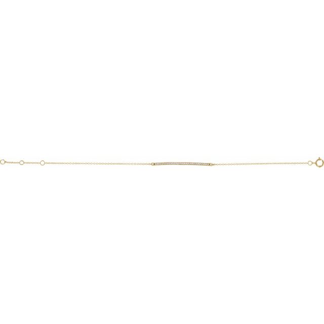 14K Yellow 1/6 CTW Natural Diamond 6-8' Bracelet