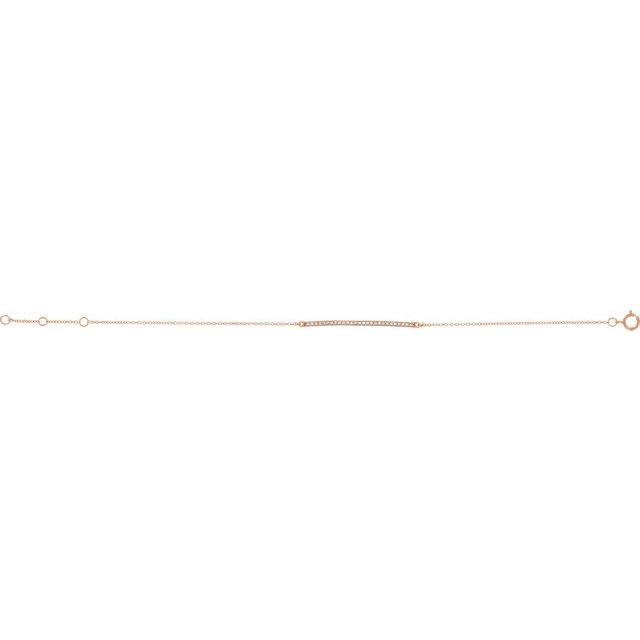 14K Rose 1/6 CTW Natural Diamond 6-8' Bracelet