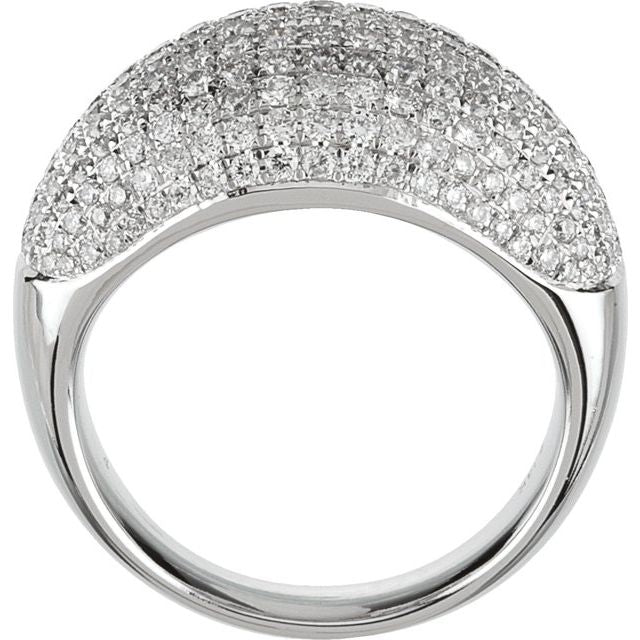 14K White 1 3/4 CTW Natural Diamond Ring