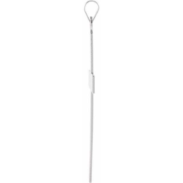 14K White Geometric Cross Pendant