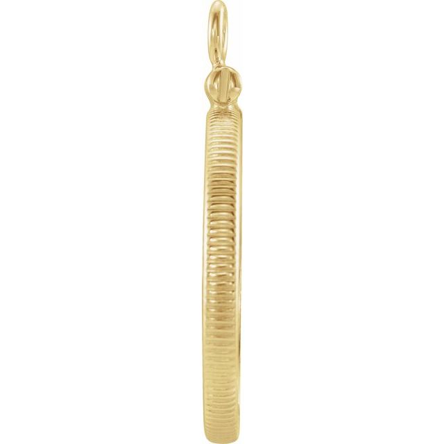 14K Yellow Coin Frame Bezel Dangle for 19x1.1 mm Coin
