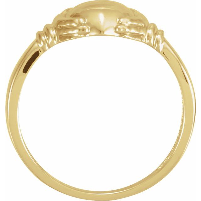 14K Yellow Claddagh Band Size 11
