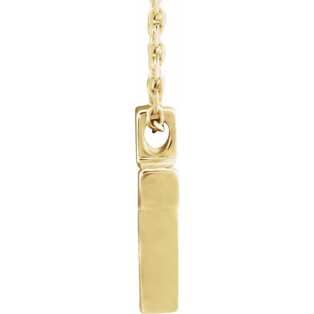 14k Yellow Petite Cross 16-18' Necklace