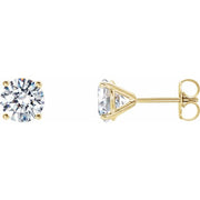 14K Yellow 1 1/2 CTW Lab-Grown Diamond 4-Prong Stud Earrings