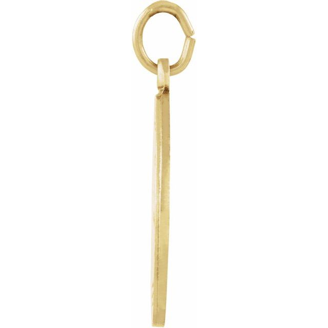 14K Yellow 15 mm Round St. Luke Medal
