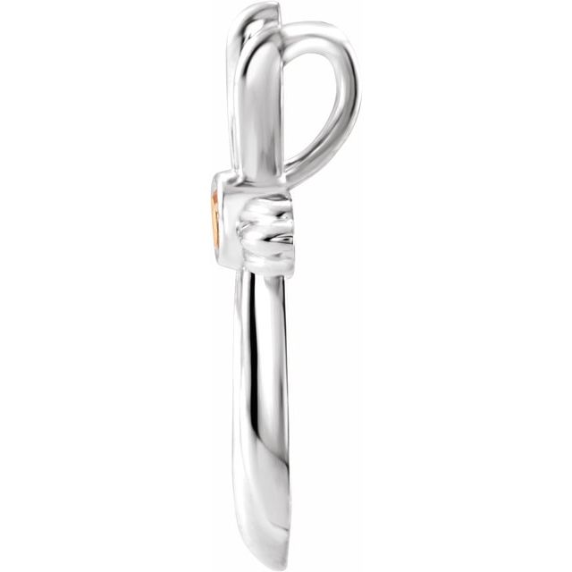 Sterling Silver Natural Citrine Cross Pendant