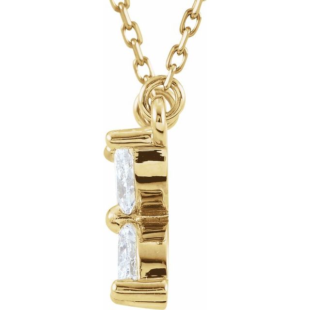 14K Yellow 1/2 CTW Natural Diamond Floral 16' Necklac