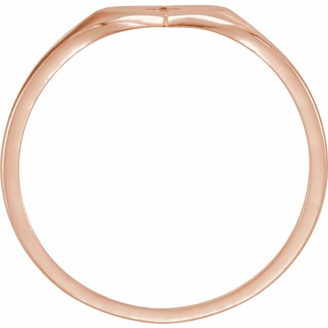 14K Rose Heart & Cross Ring Size 3