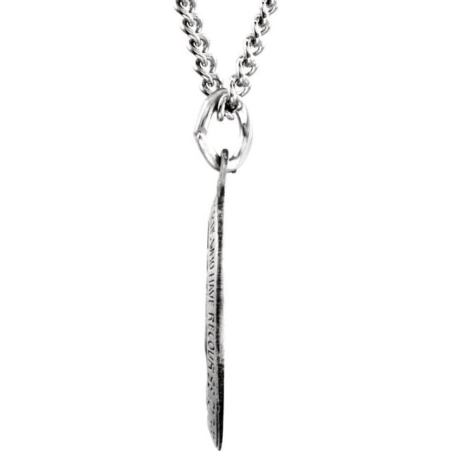 Sterling Silver 15x11 mm Oval Miraculous Medal 18' Necklace