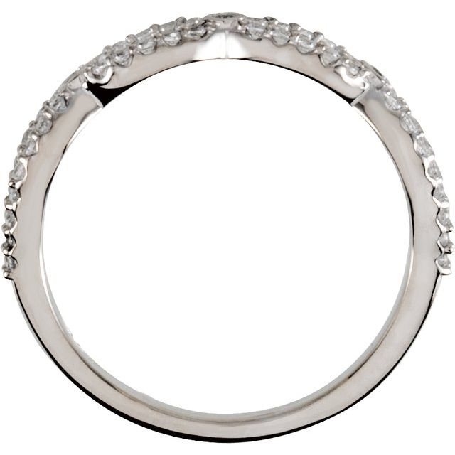 14K White 1/4 CTW Natural Diamond Band