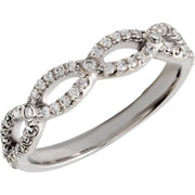 14K White 1/4 CTW Natural Diamond Band
