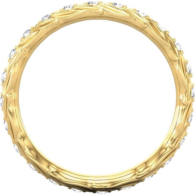 14K Yellow 1/6 CTW Natural Diamond Eternity Band Size 5.5