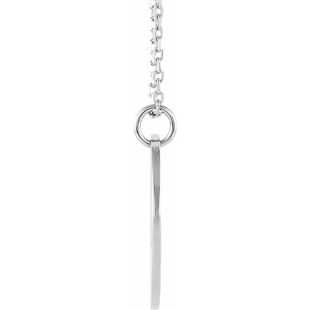 Sterling Silver Engravable Pierced Heart Disc 16-18' Necklace