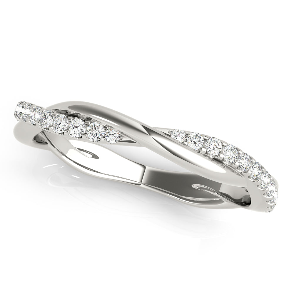 Twisted Dia Wedding Band