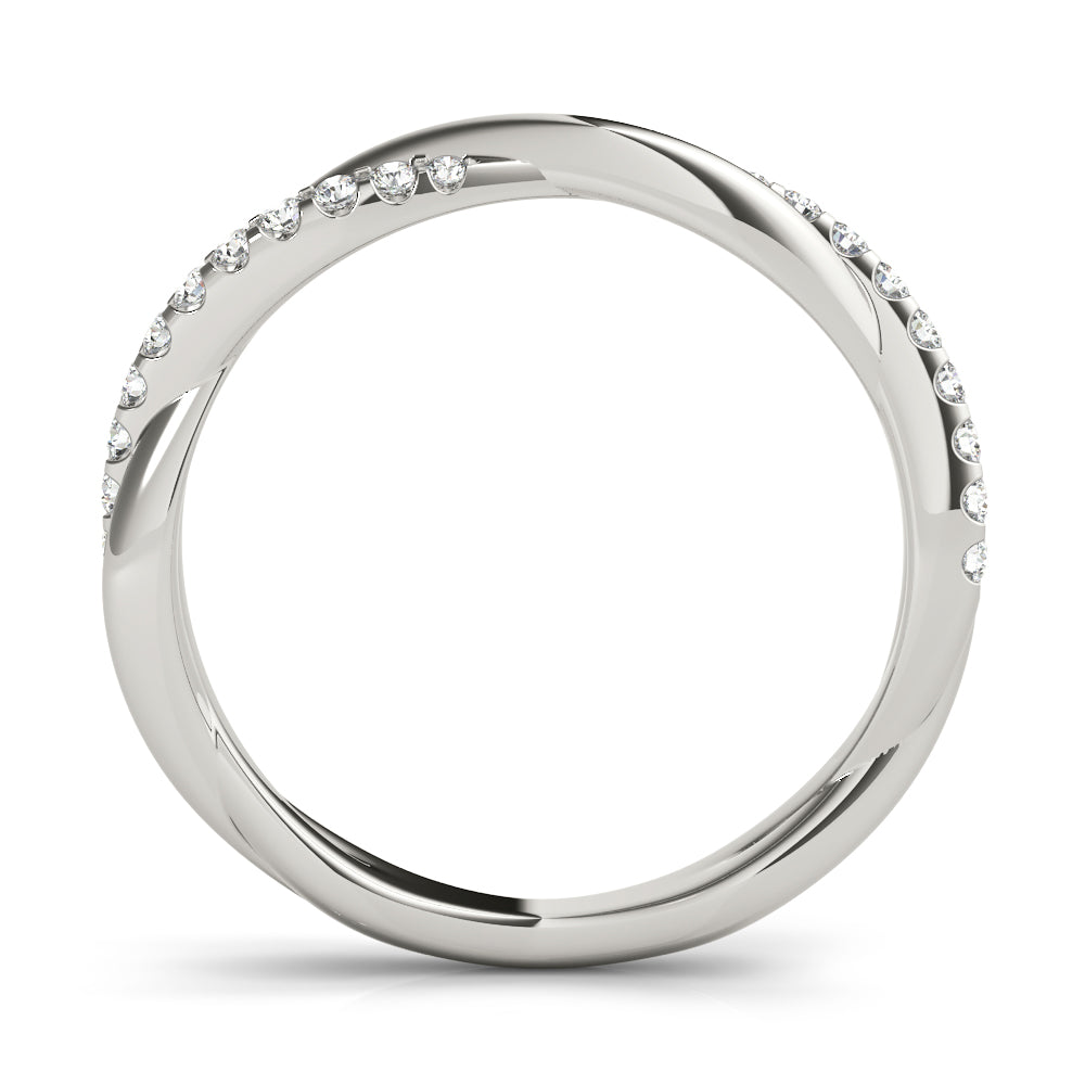Twisted Dia Wedding Band