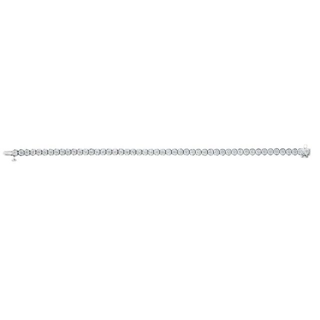 14K White 6 CTW Natural Diamond Line 7 1/4' Bracelet