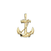 14k Yellow Anchor Pendant