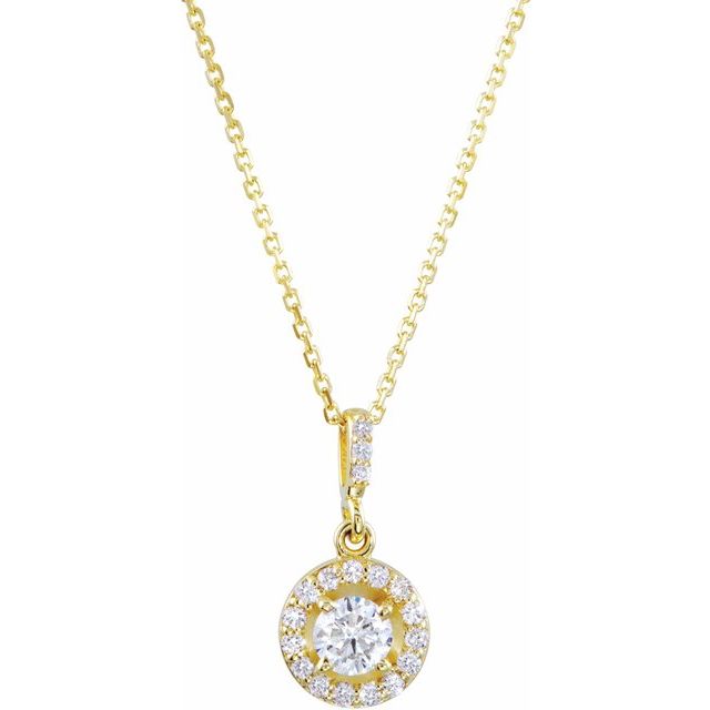 14K Yellow 1 1/5 CTW Lab-Grown Diamond 18' Necklace