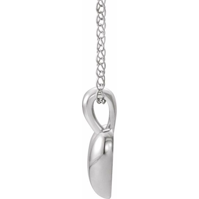 Sterling Silver Youth Heart 15' Necklace