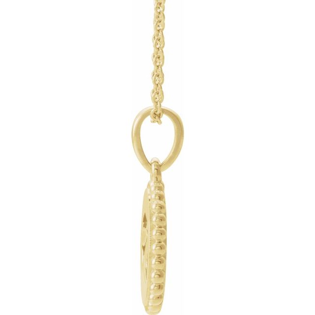 14K Yellow Eye of Horus 16-18' Necklace