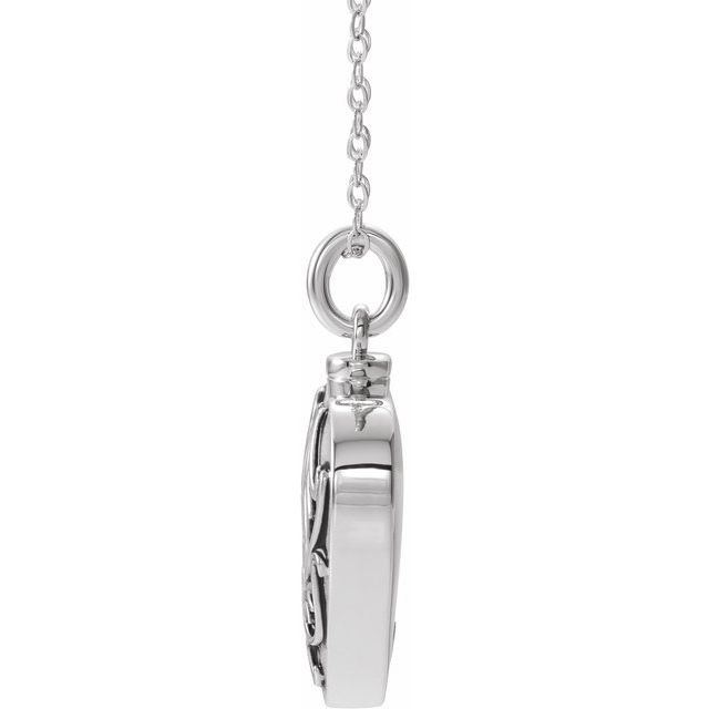 Sterling Silver Mom Heart Ash Holder 18' Necklace