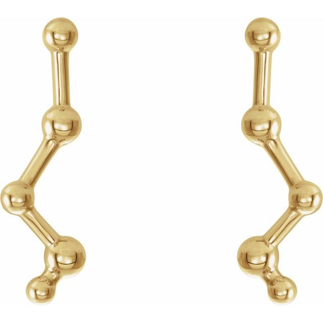 14K Yellow Constellation Ear Climbers