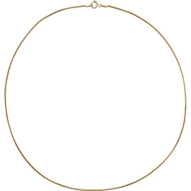 14K Yellow Solid Snake 18' Chain