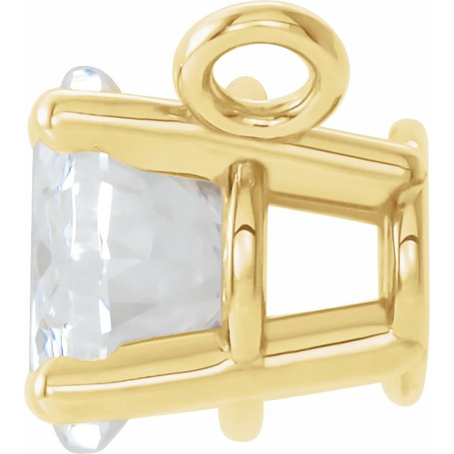 14K Yellow 3/4 CT Lab-Grown Diamond Necklace Center