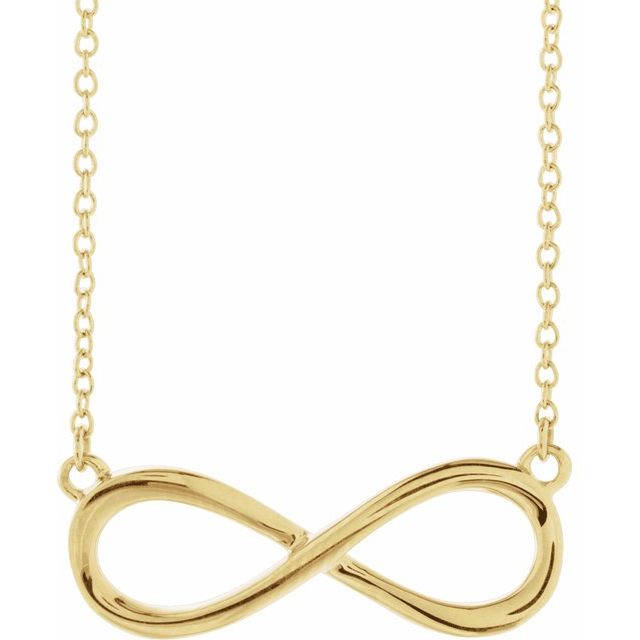 14K Yellow Infinity-Inspired 16-18' Necklace