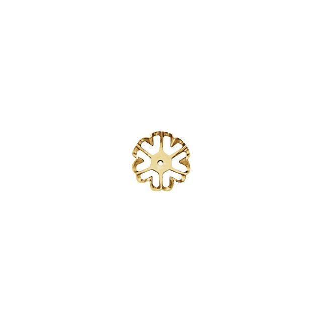 14k Yellow 6.6 Mm Id Earring Jackets